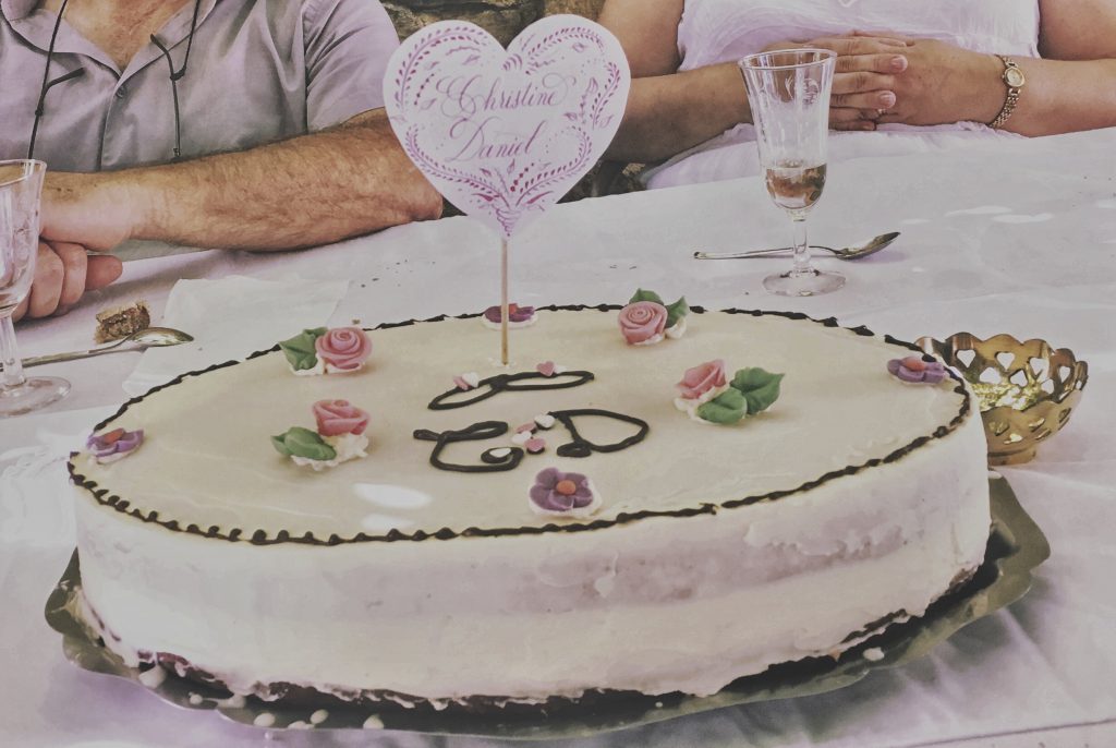 calligraphe bordeaux Calligraphie pour le gâteau des mariés