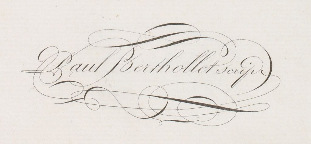 Signatures calligraphes : Berthollet
