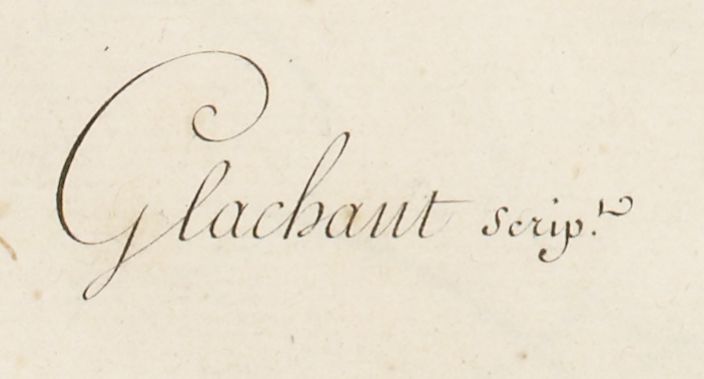 Signatures calligraphes : Glachant